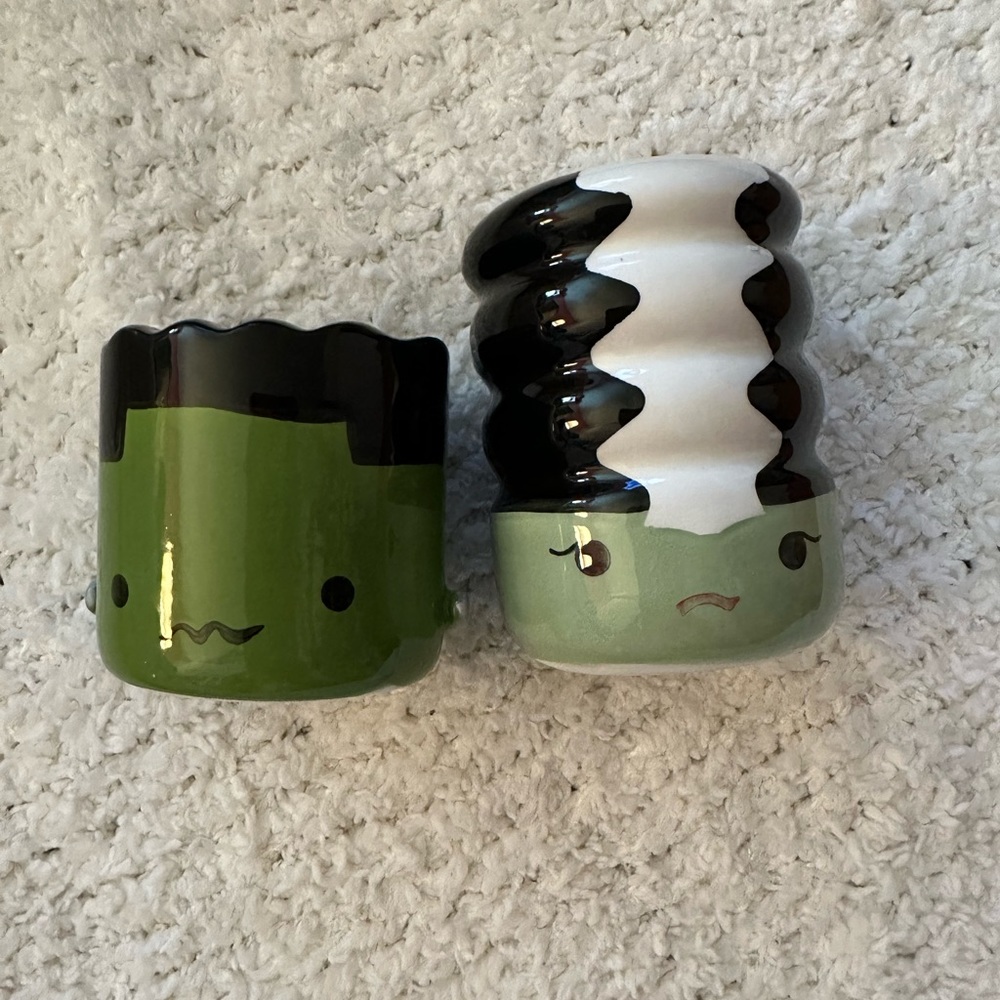 Frankenstein and Bride of Frankenstein Salt and Pepper Shakers